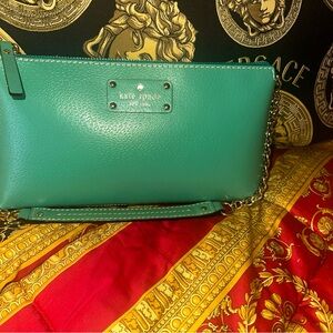 Kate Spade Wesley Byrd Leather Handbag Gold Accents